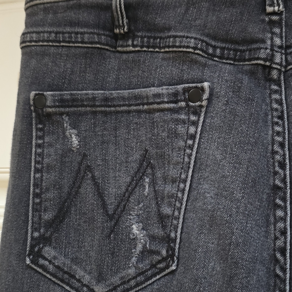 Mother Black Cropped Jeans - Picture 7 of 15